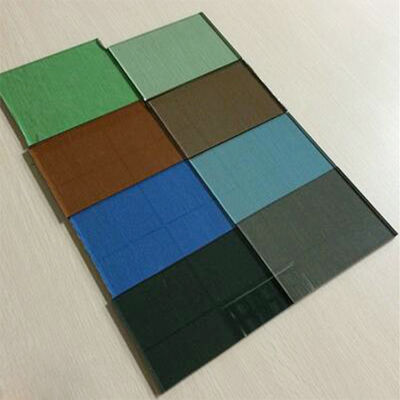 Verde claro verde oscuro azul oscuro negro tintado vidrio templado de color vidrio endurecido cortado a tamaño 3mm 4mm 5mm 6mm 8mm 9mm 10mm 12mm 15mm 19mm vidrio de ventana templado