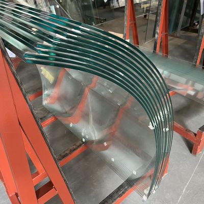 Vidrio curvo templado Edificio Pared divisoria de vidrio caliente 3mm 4mm 5mm 6mm 8mm 9mm 10mm Vidrio endurecido para escaleras / ventanas