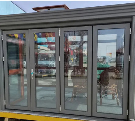 Cuadro de aluminio puerta de garaje personalizada plegable puertas correderas de vidrio para casas modernas