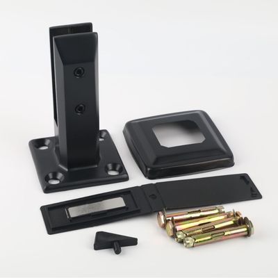 Espinillos de vidrio montados en el lado Cerco de piscina de vidrio Matt Negro Blanco Oro Ss2205 Ss316 Ss304 Espinillo