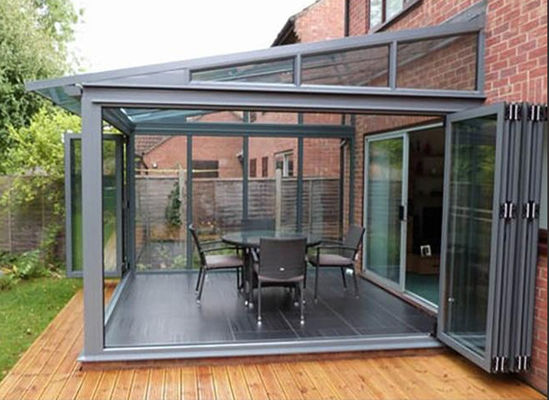 Vidrio aislante 5mm+12A+5mm Para Villa Jardín exterior Casas de vidrio Cuadro de aluminio Sala de sol retráctil