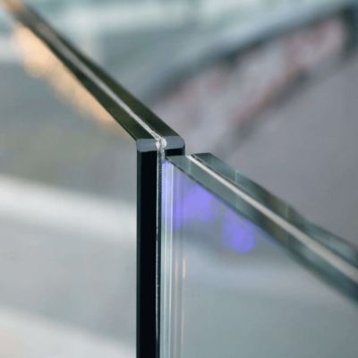 Aluminum U Channel With Laminated Glass For Frameless Railing Balustrade Parapet Baluster Banisters Terrance Patio Fence