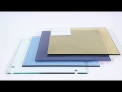 Decoración arquitectónica taladro de vidrio templado transparente de colores