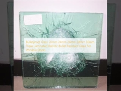 Vidrio a prueba de balas 20mm 24mm 26mm 28mm 30mm Triple vidrio laminado balístico resistente a balas para puertas de ventanas