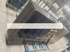 1/2' 12mm de gris tintado vidrio templado para puertas paredes divisorias Edificio de mesa